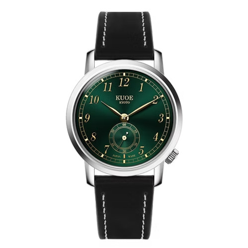 KUOE KYOTO OLD SMITH 90-007 Small Seconds Automatic Black Dial Cordovan Strap