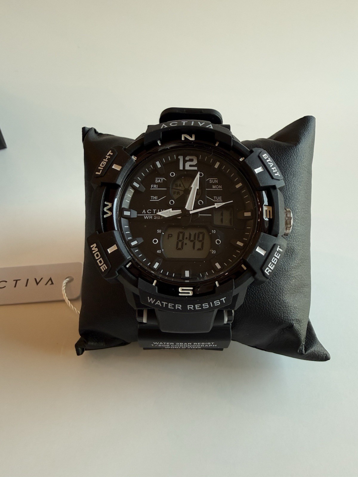 Activa x Invicta ACW8045-003 53mm Black Sport Watch Quartz NWT Box 50M