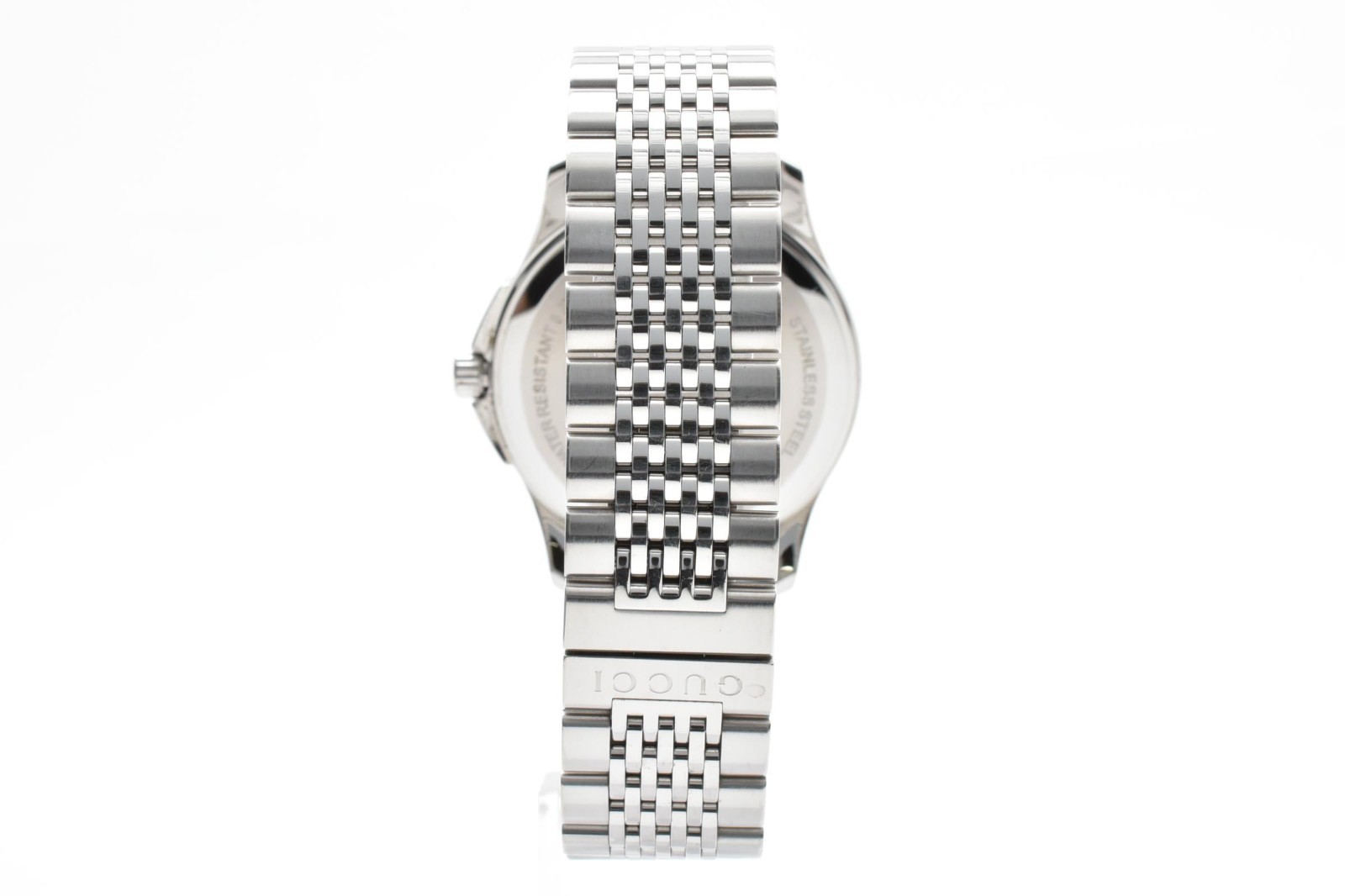 [Exc+5] GUCCI G-Timeless 126.4 Quartz Silver Dial Date Dress Men’s Watch 18cm
