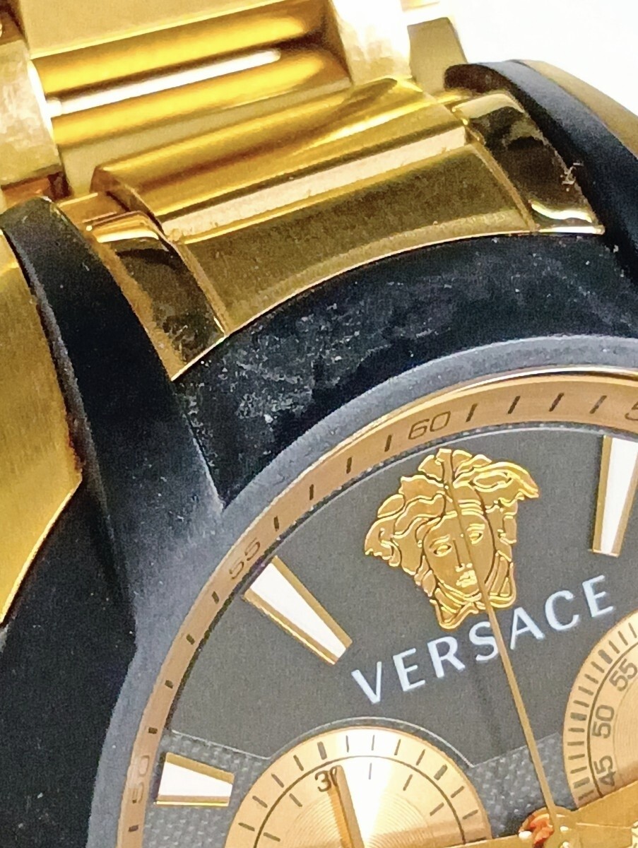 [B1Y] Versace Chrono Classic Black Dial Quartz Men’s Watch VEM800318 [r5s]