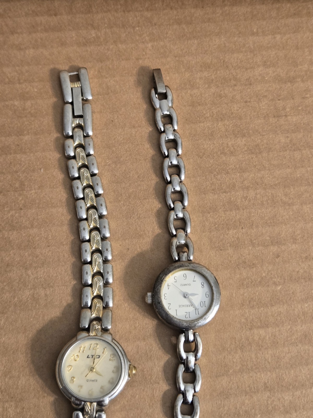 2 Vintage Ladies Quartz Watches Carriage & LTD – UNTESTED Lot / See description