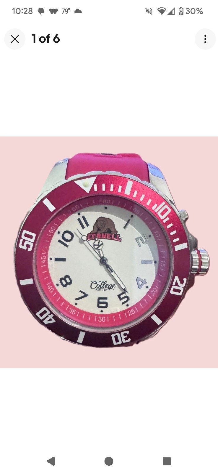 KYBOE! “The College Watch Edition” Cornell Red White 55MM 10 ATM WR Unisex Adult