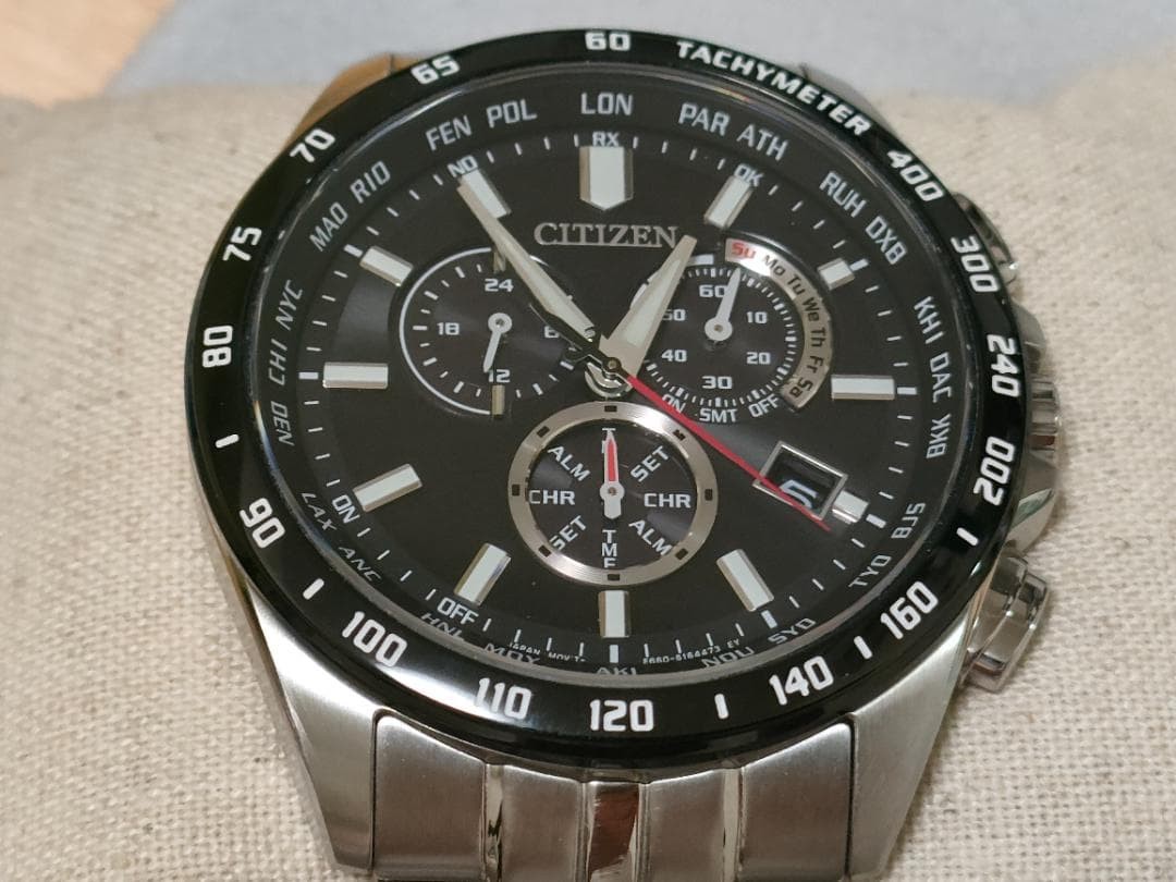 Citizen Eco Drive Radio Watch Chronograph Model CB5874 90E