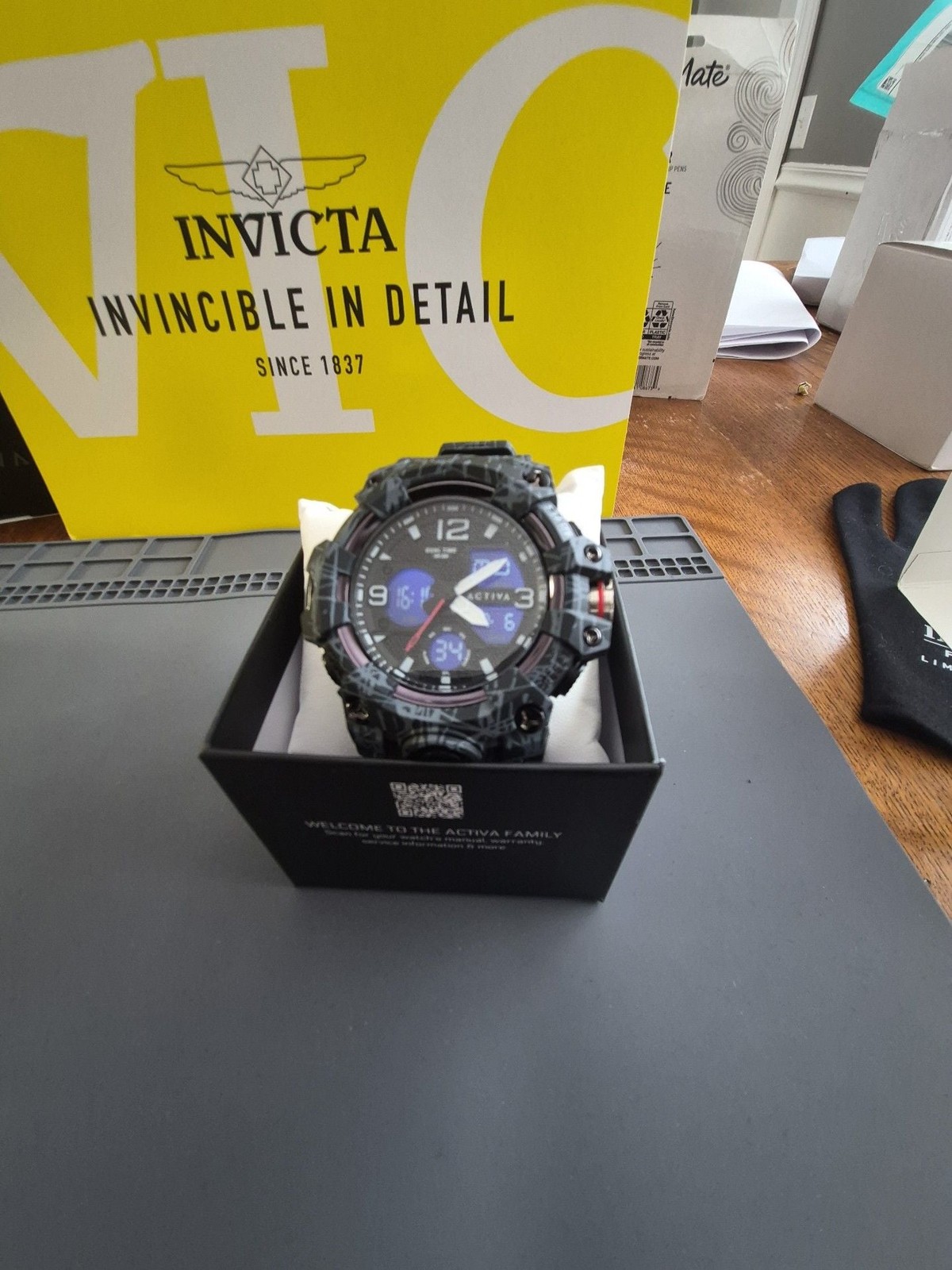 Activa by Invicta Digital Essentials Men’s Watch 49mm Camouflage Black (Model AC