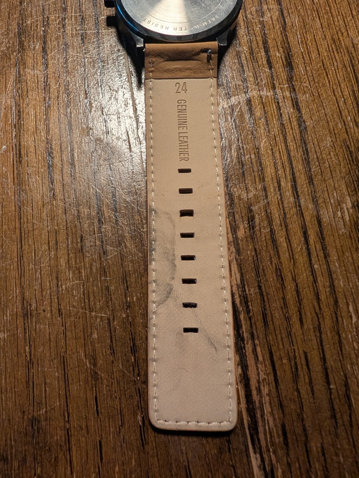MVMT By Movado Men’s Classic Tan Leather Watch 45mm Black Dial With Box! Runs