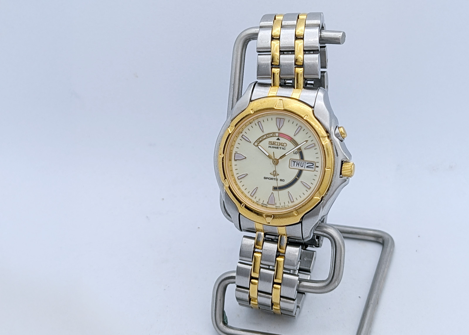 Seiko Kinetic Sports 50 5M43-0B19 Lumibrite Day Date | New Capacitor