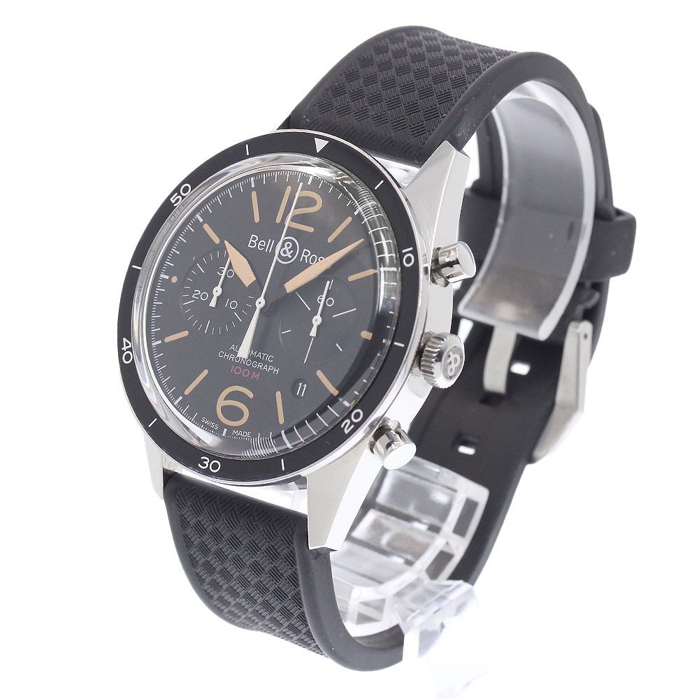 Bell&Ross BR126-94-SP Vintage Officer Black Date Chronograph Automatic G0813