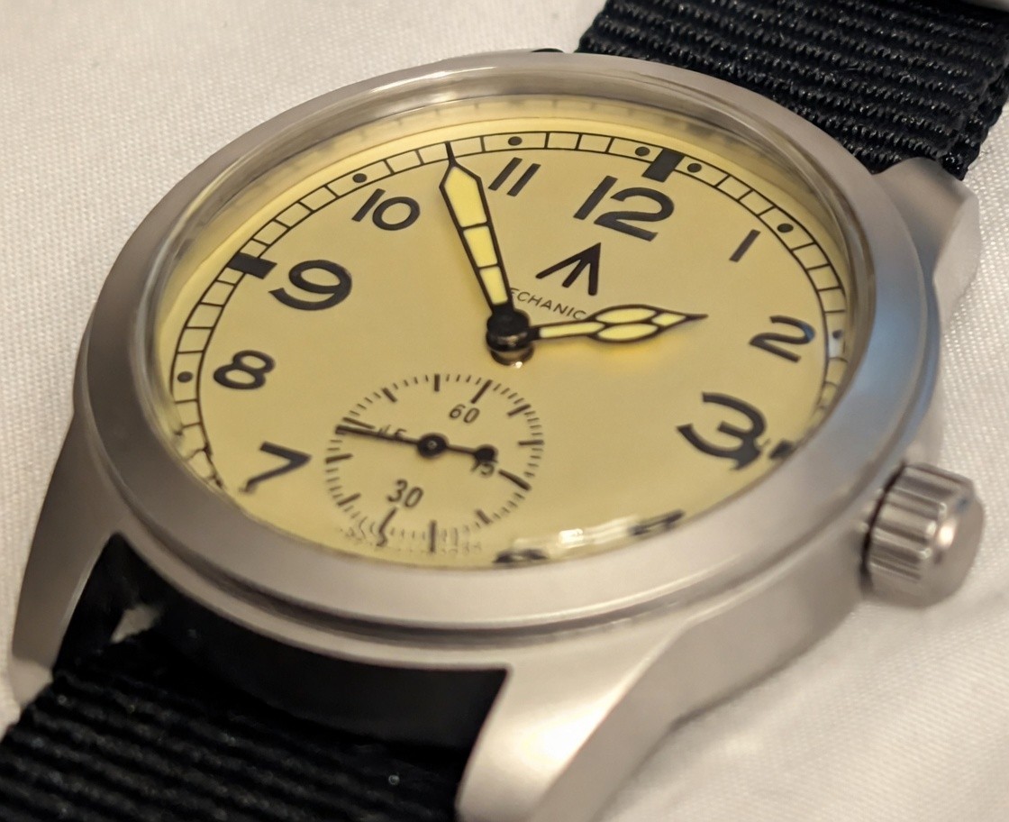 Toujours Pret Mechanical Dirty Dozen Military watch Blasted Stainless steel 39mm