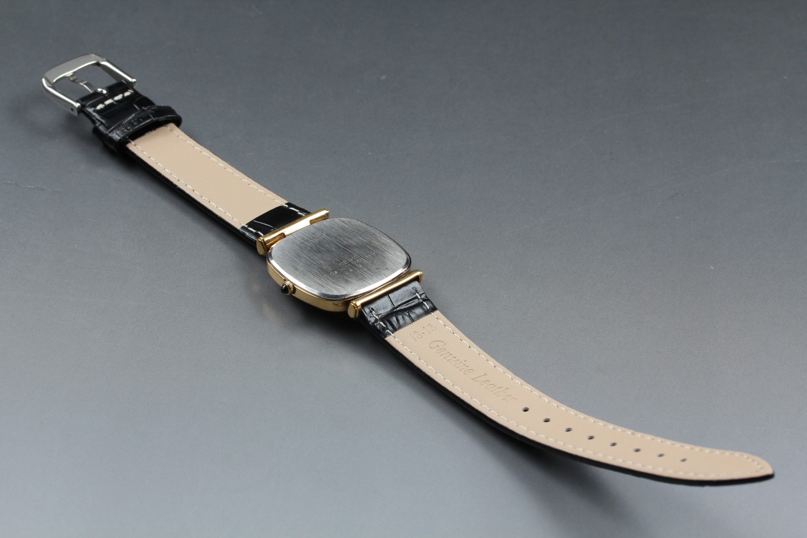 [Near MINT] SEIKO Dolce 5931-5400 32mm Gold Dial Black Band Quartz Men’s Watch