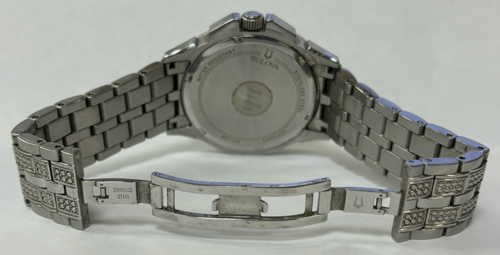 (MA6) Bulova Octava Gem Set Calendar Quartz Wrist Watch Ref 96C134