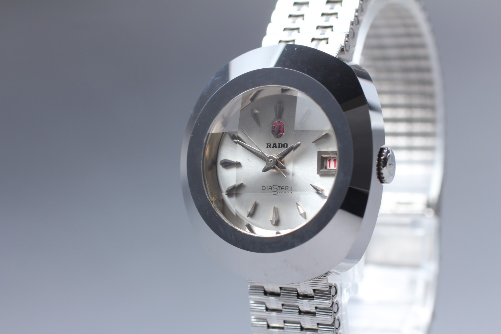 Rado Diastar Cut Glass 27mm White Dial Automatic Womens Watch NEAR MINT JAPAN