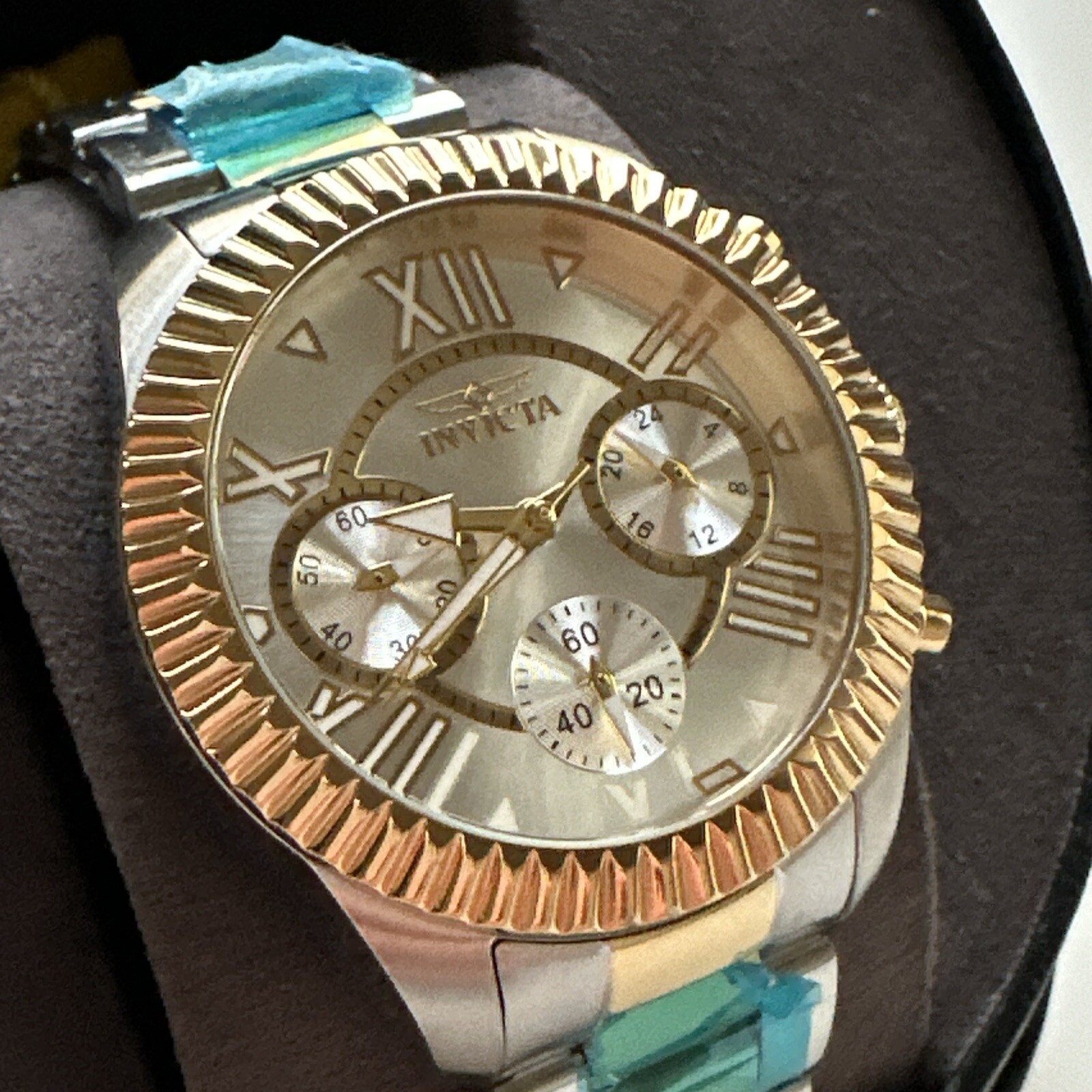 INVICTA Gold Tone Stainless Quartz Chronograph Watch 21425