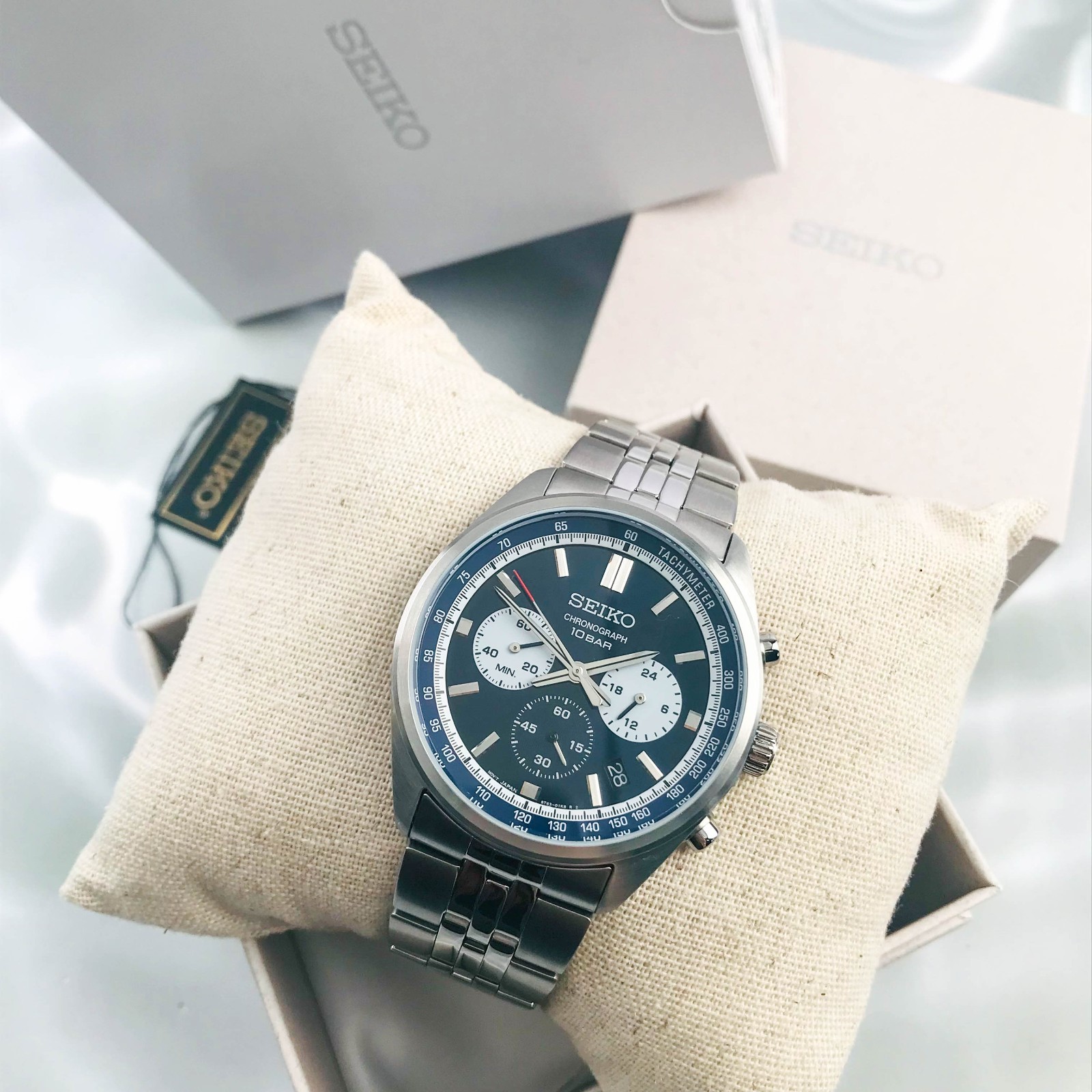 Seiko Essentials SSB427 Motorsports Chrono Quartz Blue Dial Men’s Watch 41.5 mm