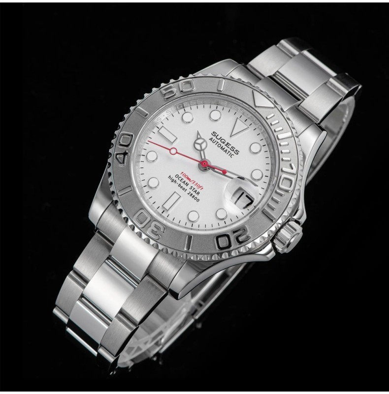 Sugess S450 Mechanical Automatic Steel Date White Sapphire Men’s Watch