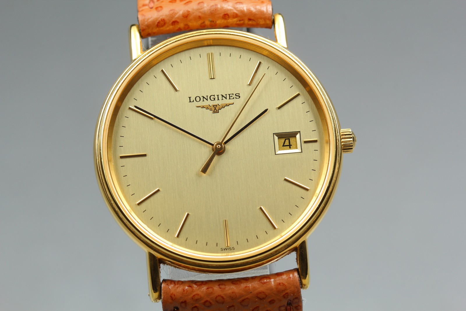 [N MINT] Longines Grand Classic L4.720.2 33mm Gold Dial Date Quartz Men’s Watch