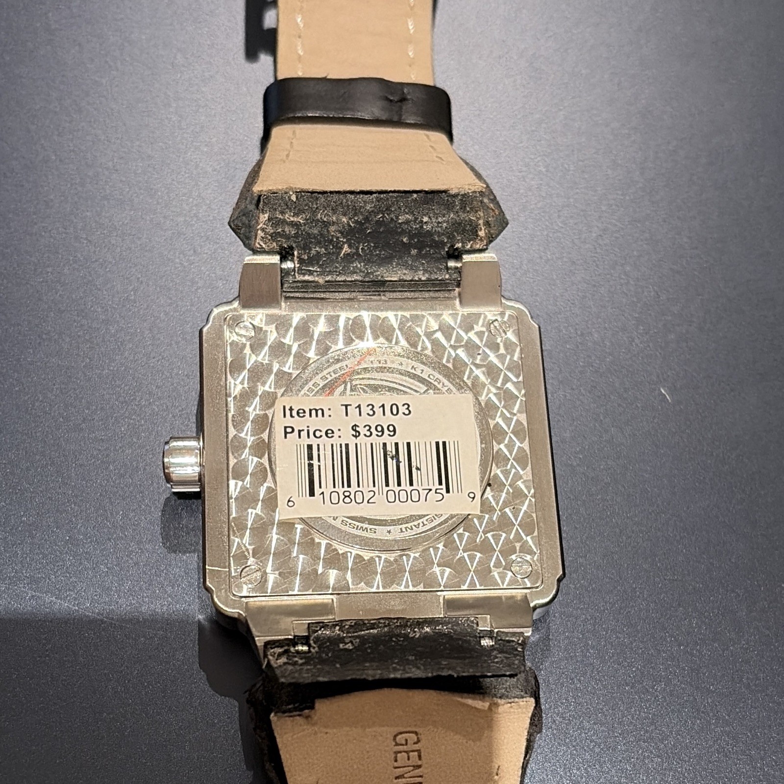 Torgoen T13 Swiss Made Quartz Date White Dial Black Leather Strap 100m