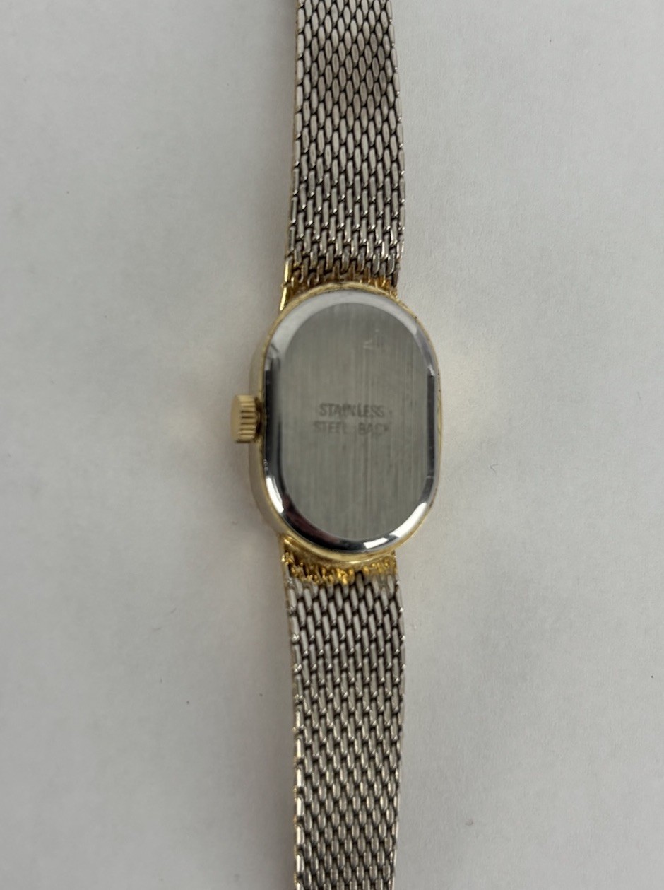 Chateau 16mm Gold Plated 17 Jewel Mechanical Watch w/Adjustable Bracelet