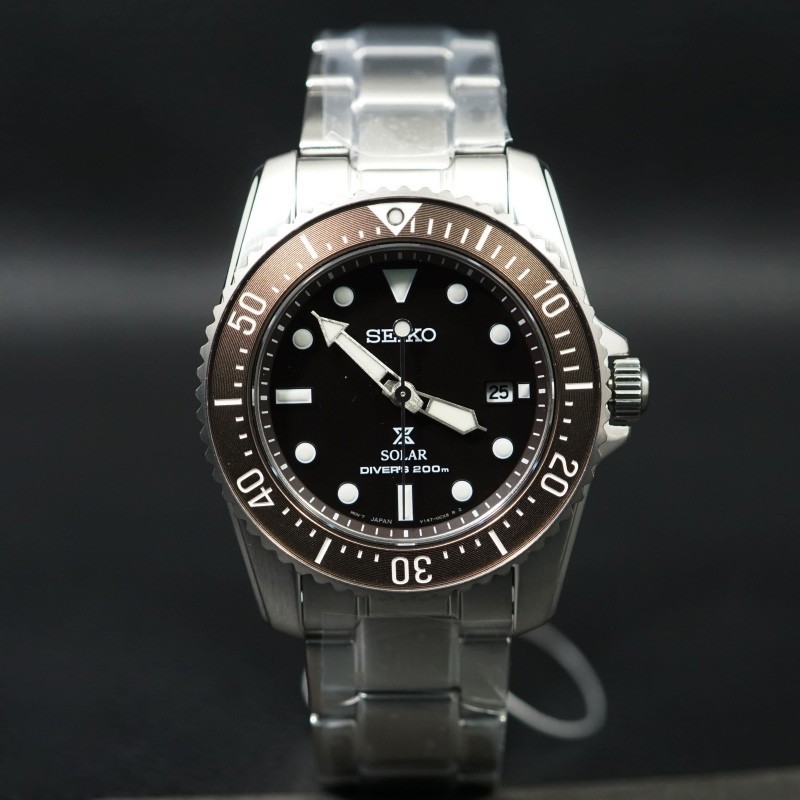 SEIKO Prospex Sea SNE571 Brown Dial Solar Power Diver Men’s Watch New with Box