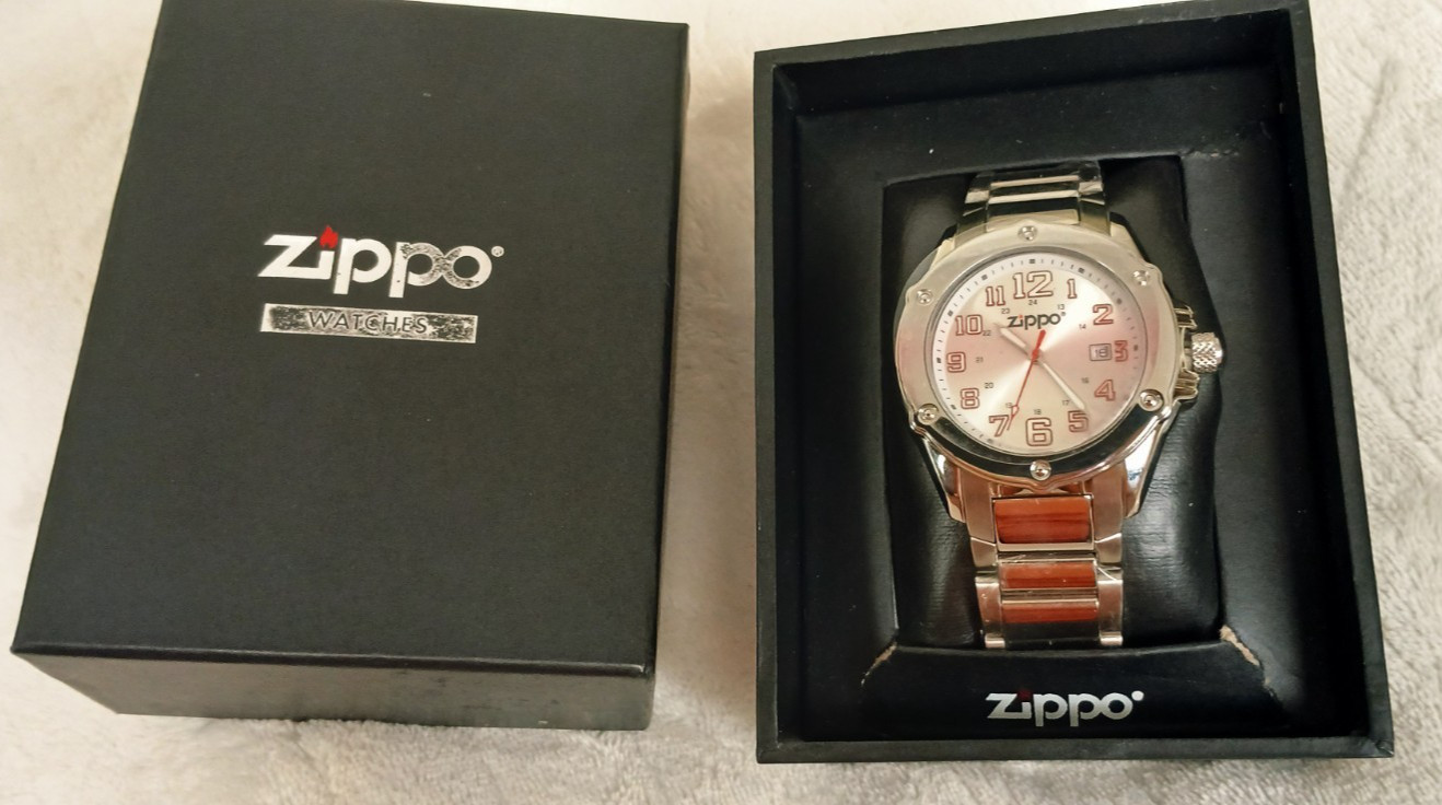 Zippo 45015 Stainless Steel Men’s Dress Watch NEW!
