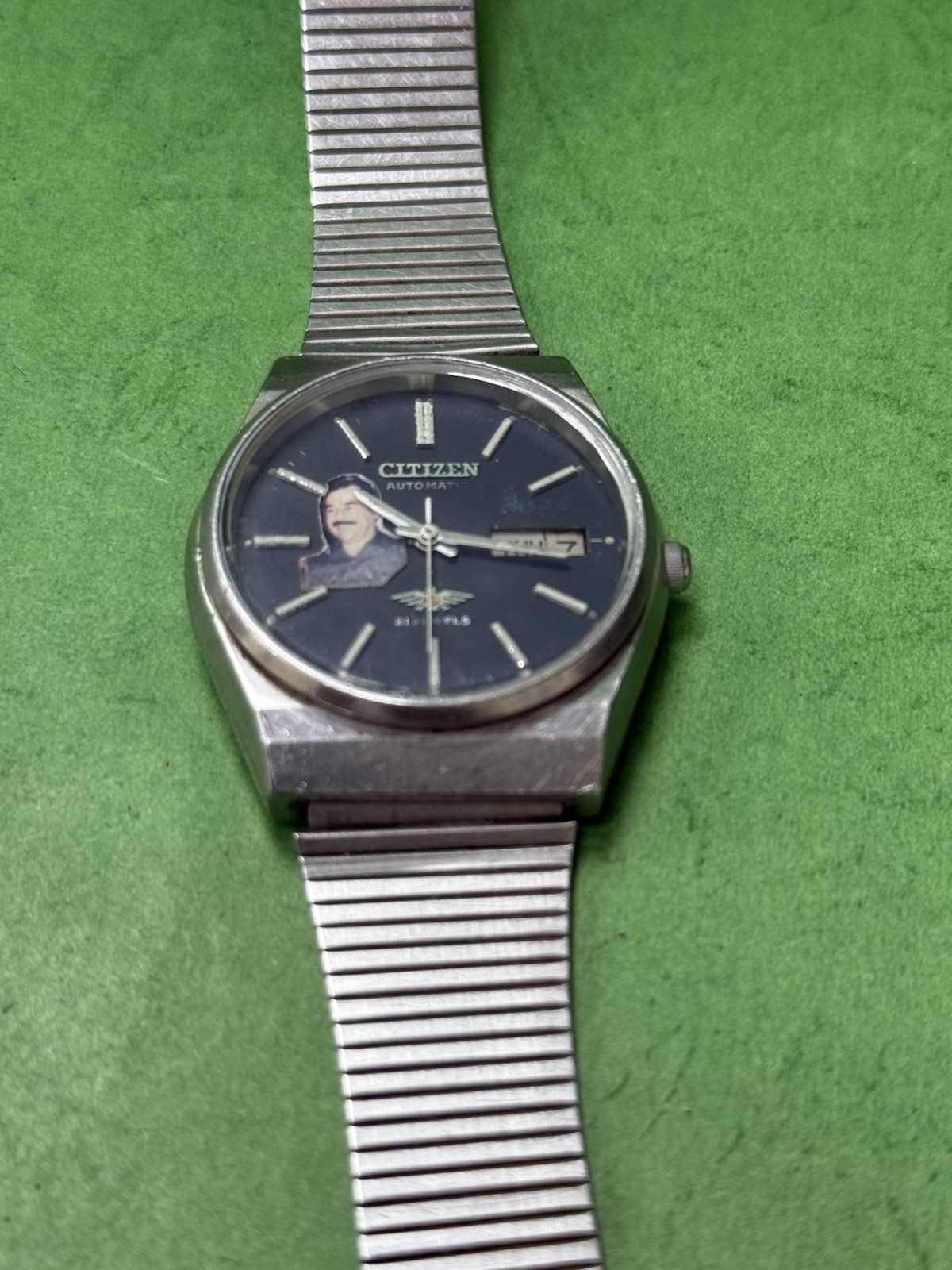 Special CITIZEN President Saddam Hussein Iraq Automatic Blue DIAL Watch R60