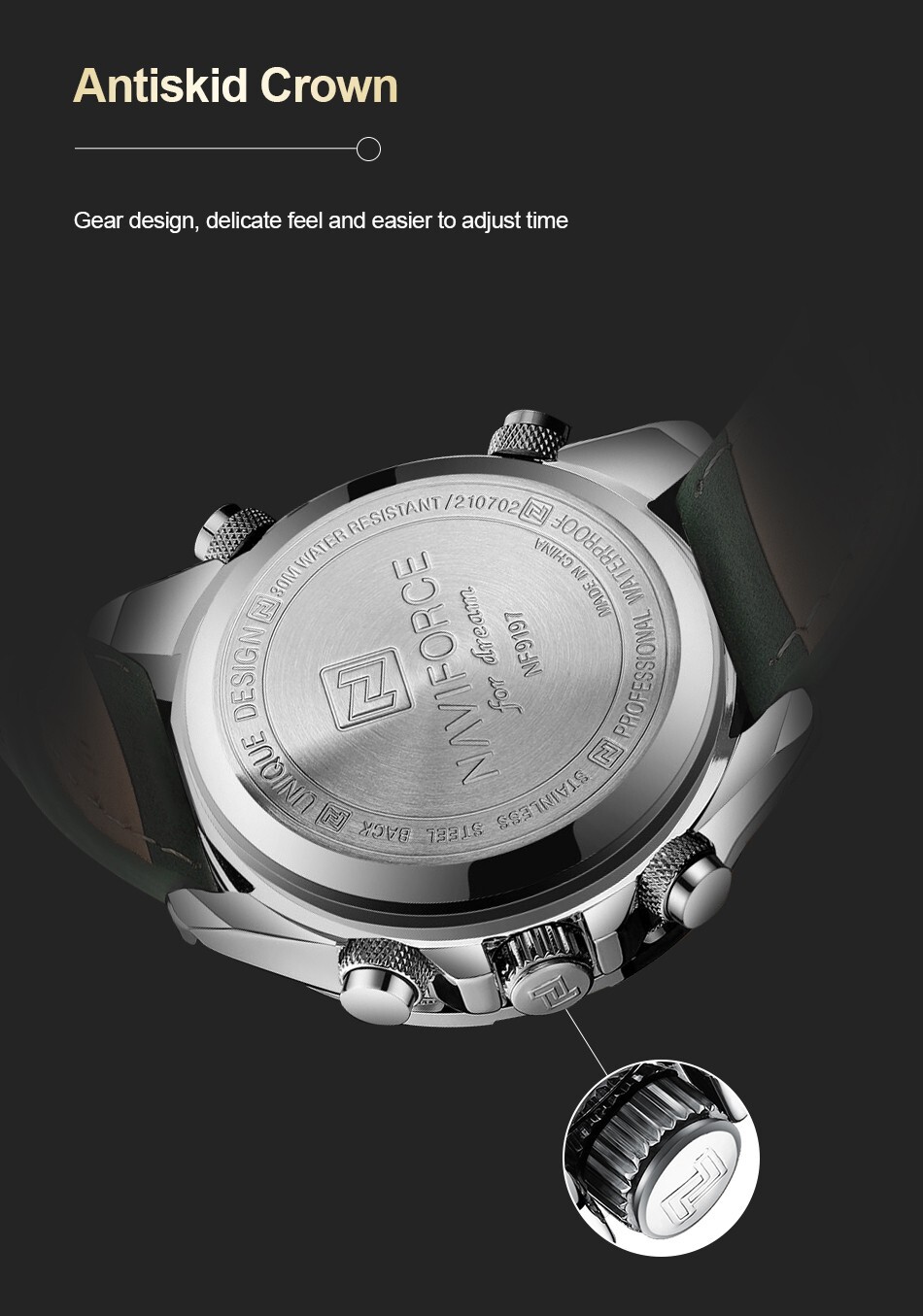 NAVIFORCE Waterproof Men Military Watch Luxury Sports Multifunctional Wristwatch