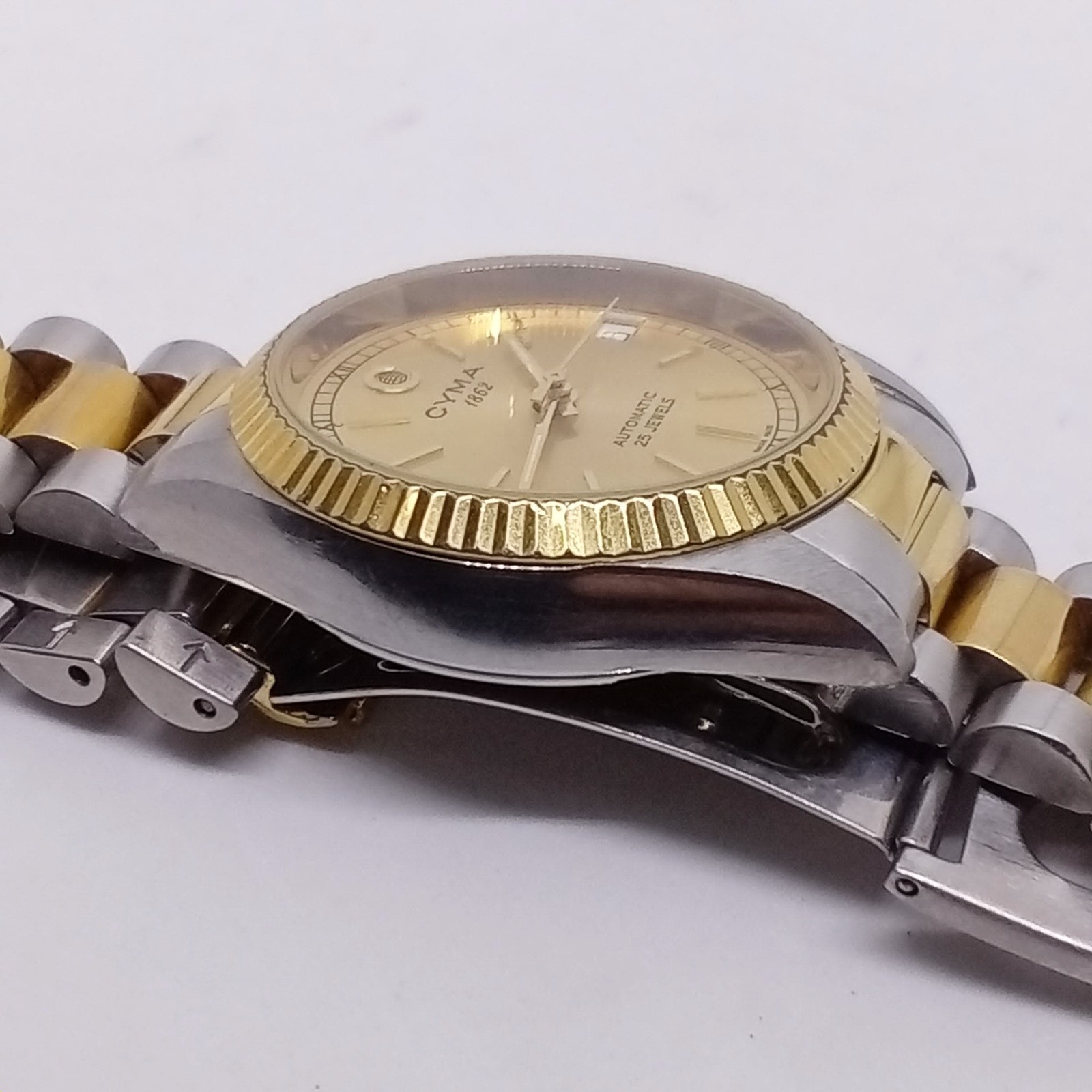 CYMA 1862 vintage Auto,Sapphire Crystal N-Mint, sharp fluted bezel,Unisex-Adults