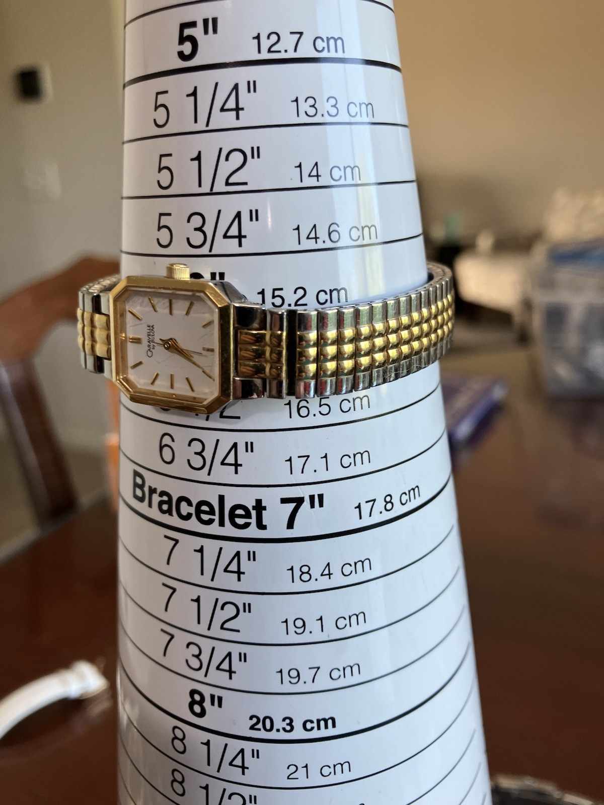 Caravelle by Bulova Vintage Women’s Quartz Analog Rectangle Two-Tone Stretch