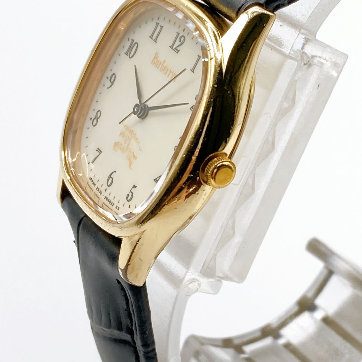 389 Burberry Ladies Watch Quartz New Battery Black Leather
