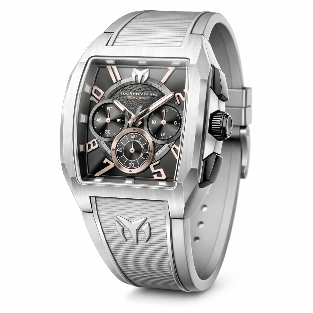TechnoMarine Aqua Quadrant Men’s 41mm White Silicone Chronograph Watch TM-225106