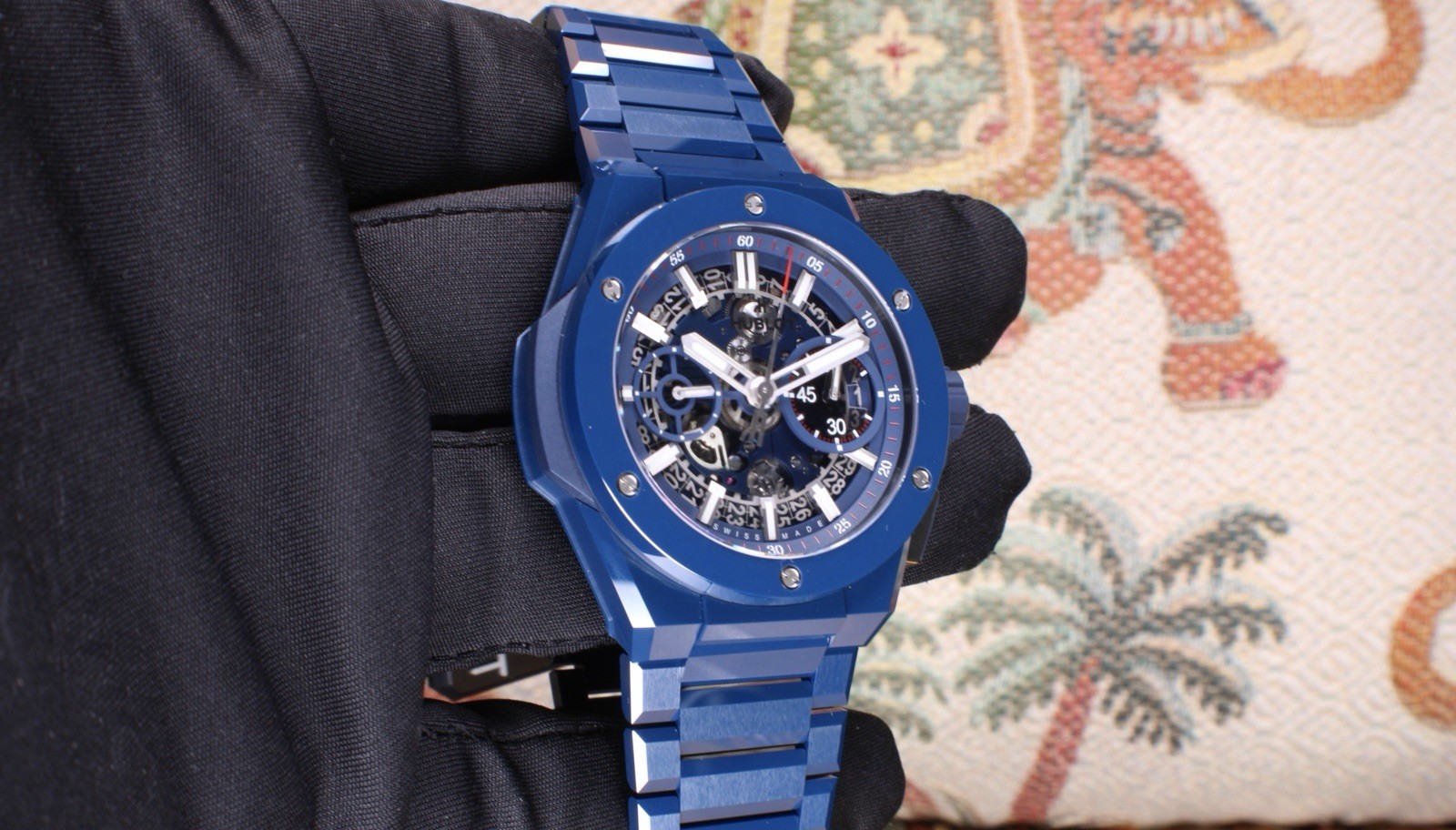 Hublot Big Bang Integrated Blue Ceramic 42mm Integral Unworn LNIB 451.EX.5123.EX