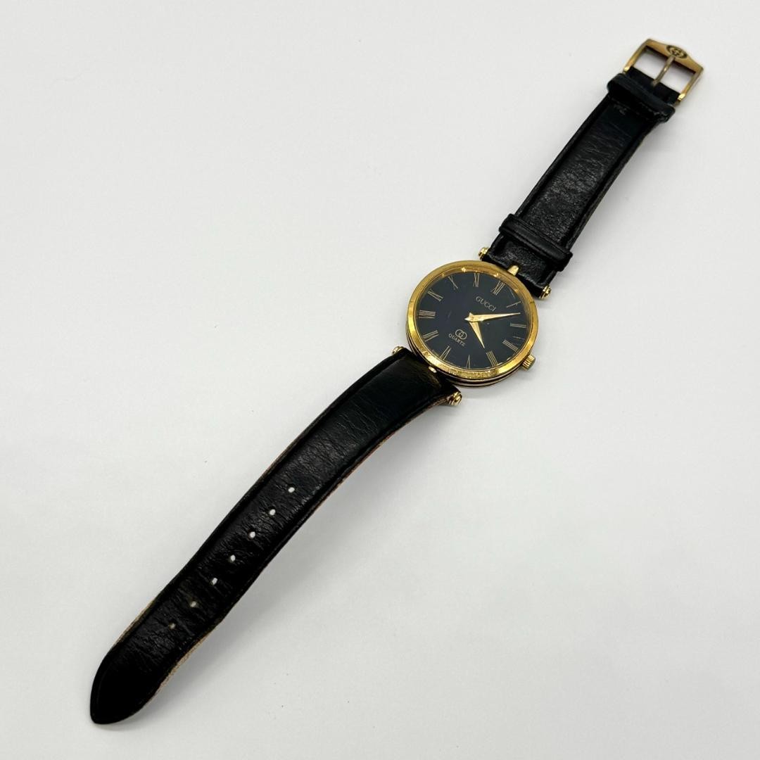 Working condition GUCCI watch, Sherry Line, black dial, quartz, 2 hands.