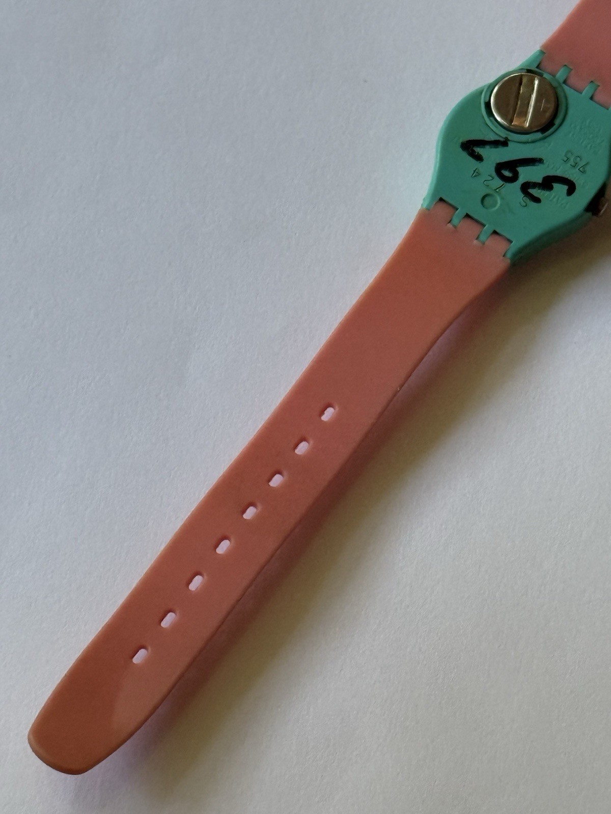 Vintage Swatch Watch 1987 Blue Cassata LP103 Pop Art Haring 90s Funky Pink 25mm