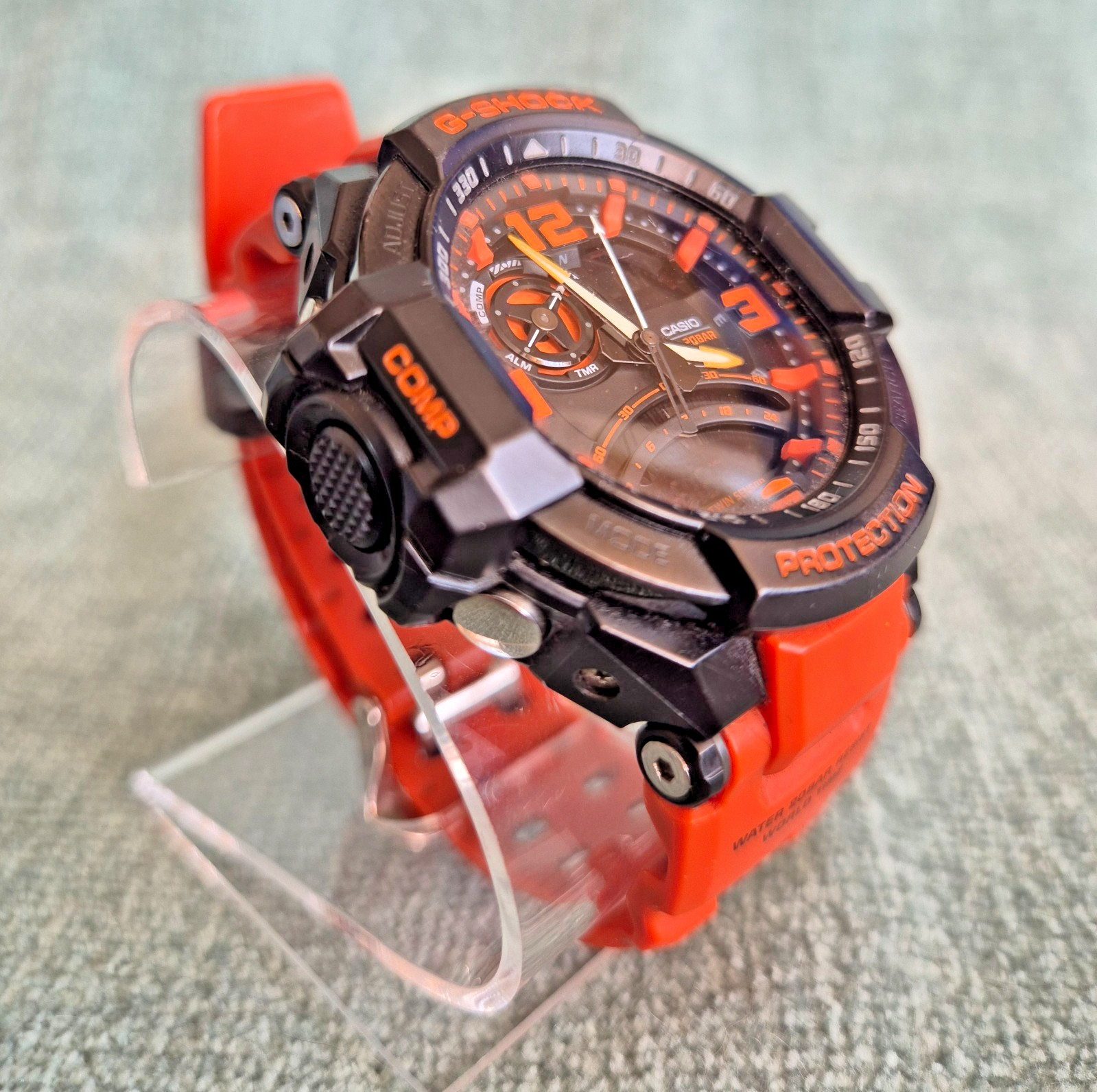 Casio G-Shock GA-1000-4A – Gravitymaster – Orange – Compass – Thermometer