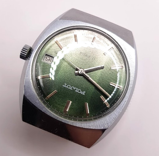 VINTAGE SOVIET RUSSIA USSR WRIST MENS WATCH POLJOT MECHANICS RARE WORKING