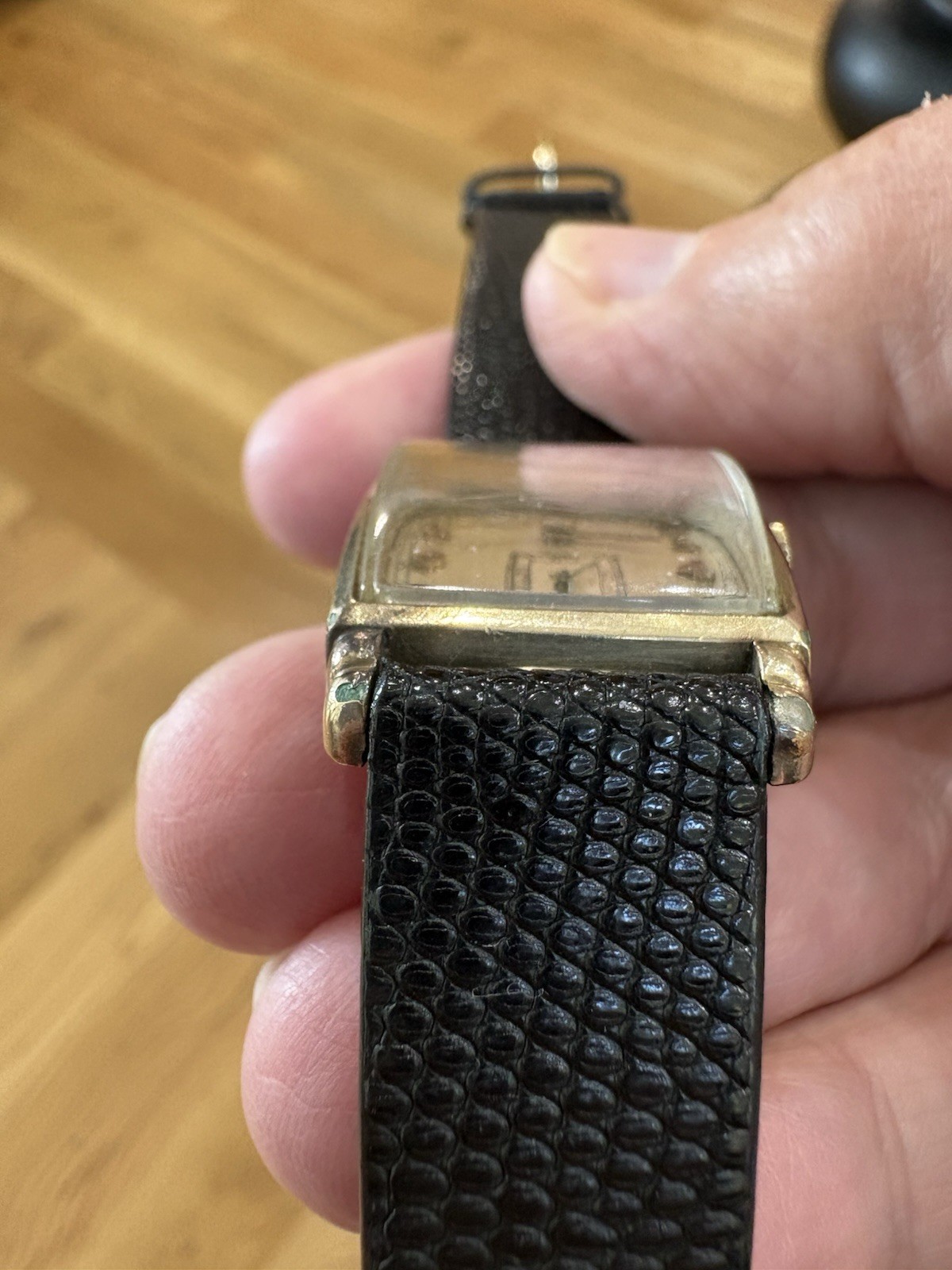 Vintage 1940s Hamilton Myron 10k GF Tank Watch 17 J 980 Manual-Running