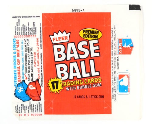 1982 Fleer Baseball Wax Wrapper