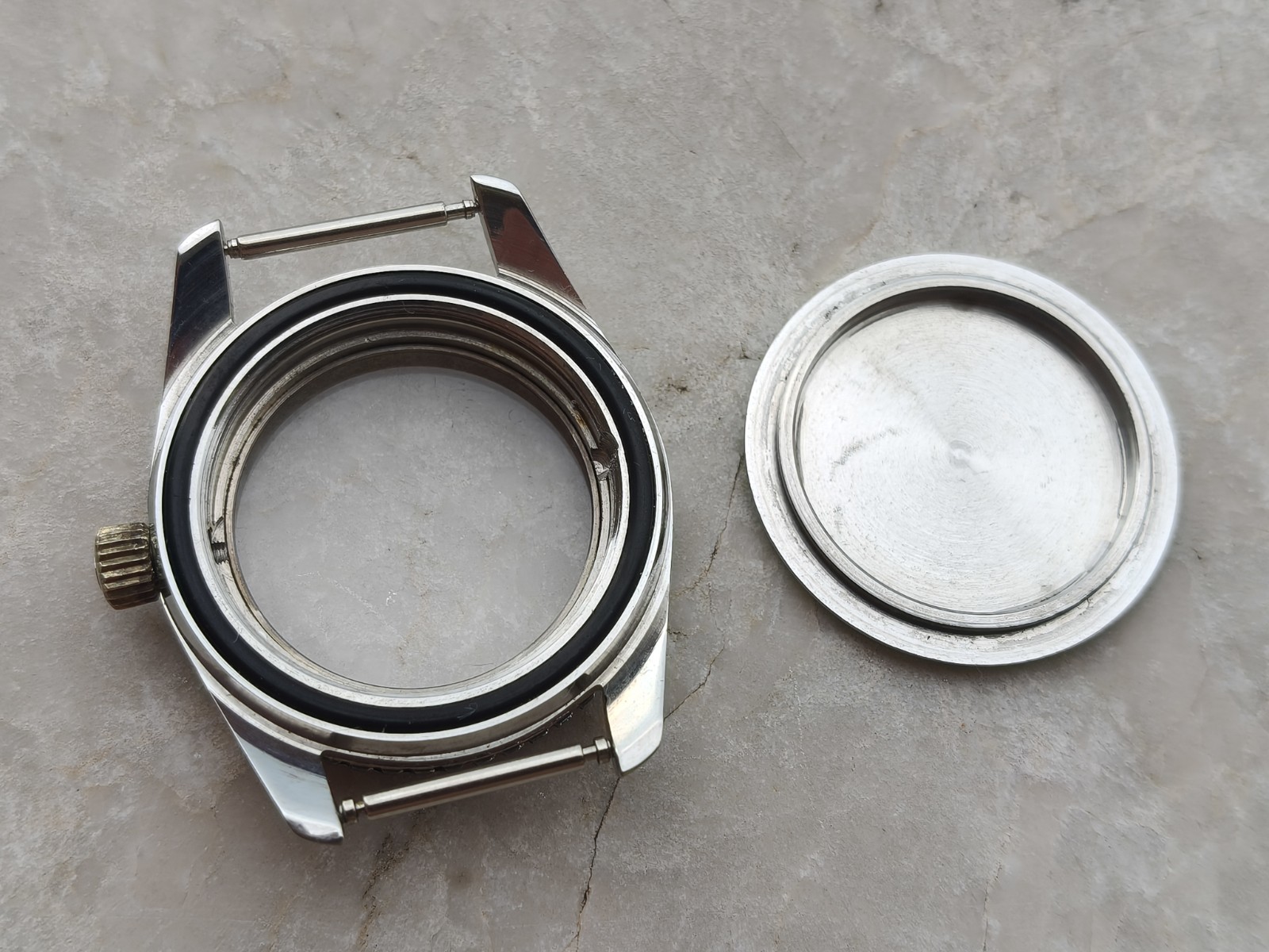 60s ORIGINAL AUTOMATIC DIVER 20ATM WATCH CASE WATCH CASE STEEL 36.5mm