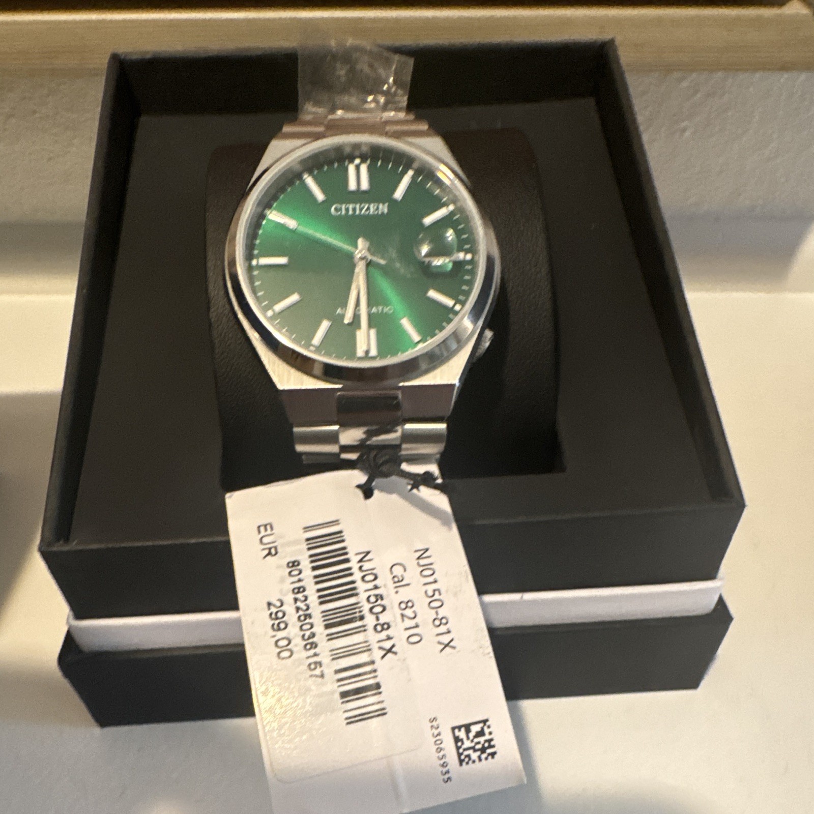 Citizen NJ0150-81X Automatic Green Dial 40mm Date Steel Watch w/ Box Papers