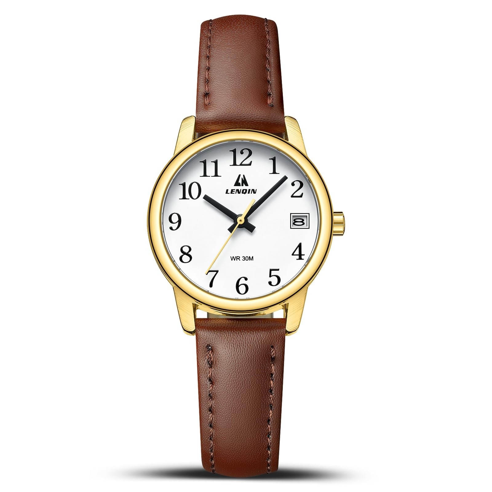 Stylish Women’s Analog Quartz Watch – Waterproof Leather Strap, Easy Reader Desi