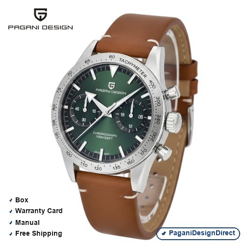 Pagani Design PD-1766 Leather Green Men Automatic Watch