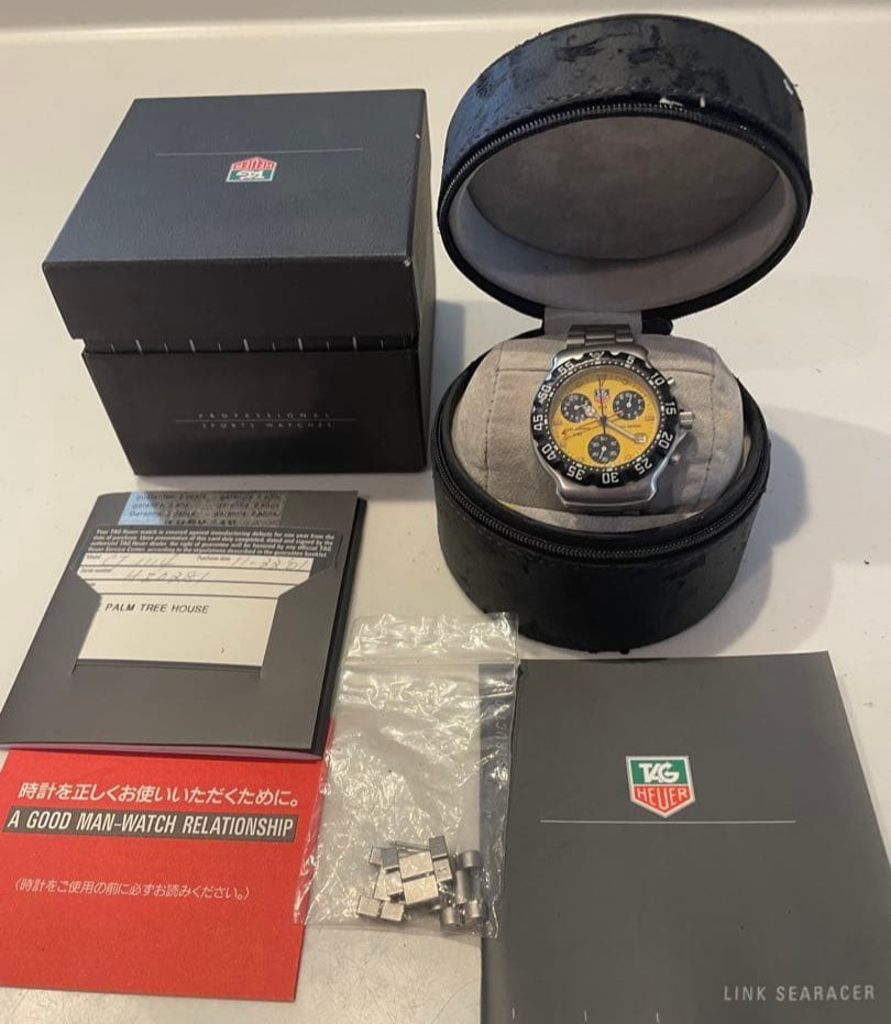TAG HEUER Formula 1 Chronograph Quartz Yellow Dial Men’s Watch from JP