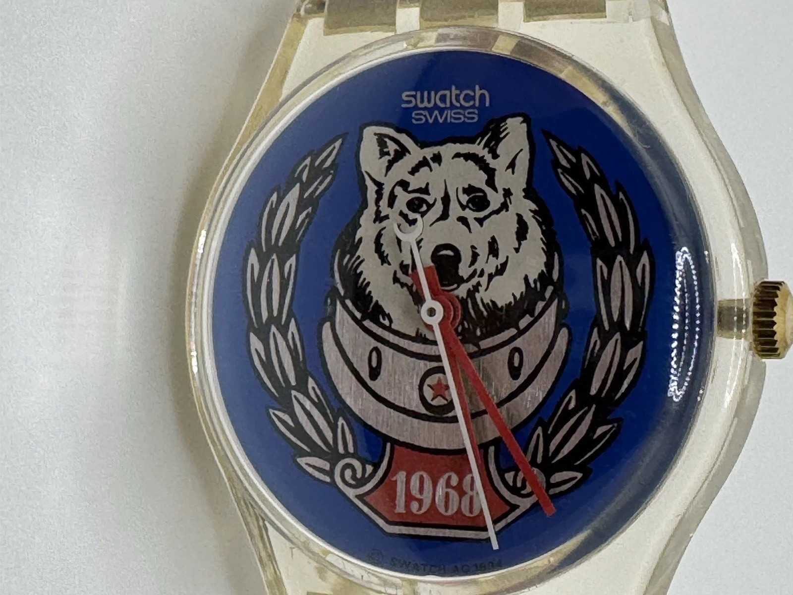 Vintage Swatch 1988 Laika Dog Space Soviet USSR Swiss Watch GK101 w/ Box
