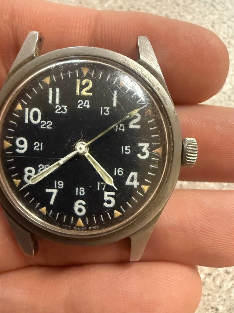 Vietnam 1968 Benrus MIL-W-3818B DTU-2A/P Military Field Men’s Wristwatch. RUNS.