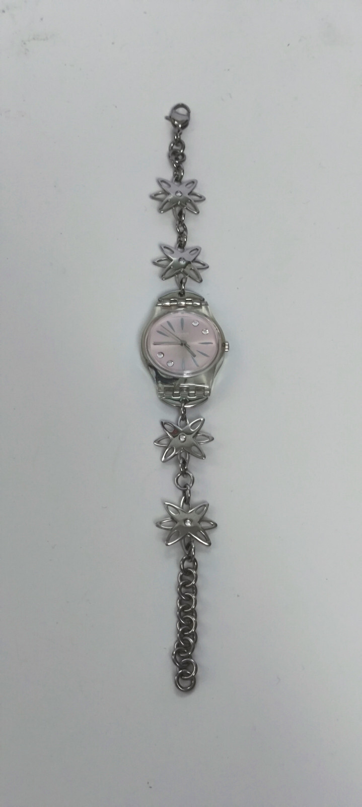 Swatch watch ZAUBERFEE Magic Fairy chrome star flower LK286G new & boxed
