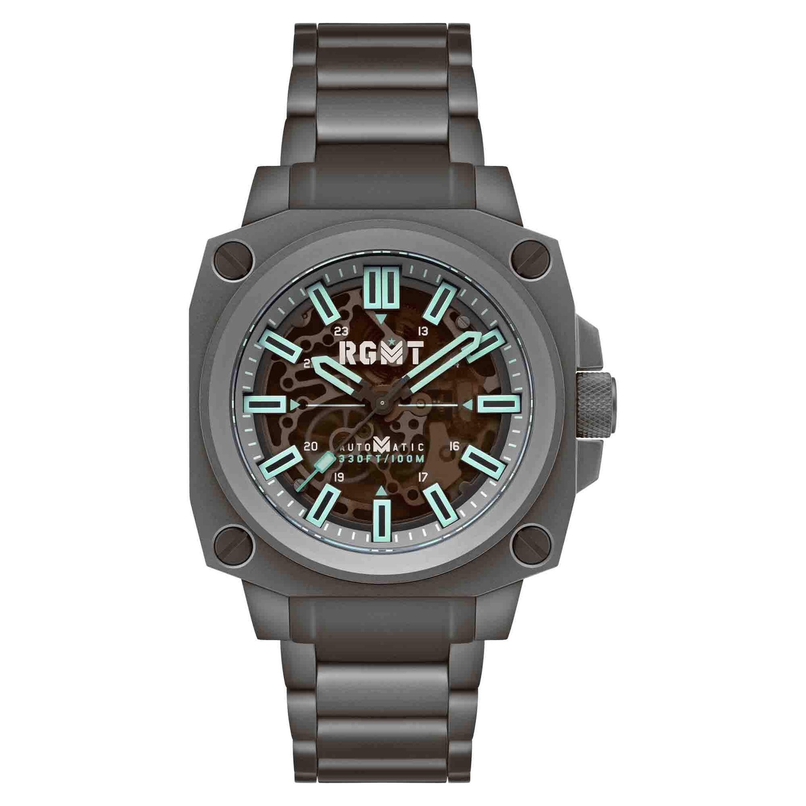 RGMT Altimeter Skeleton Automatic Sandblast Ice Blue Men’s Watch – Brand New