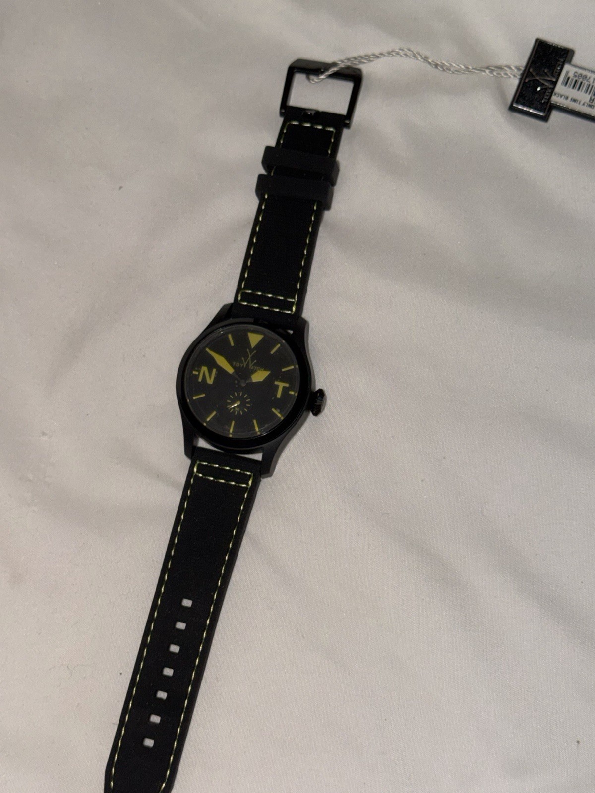 NO BOX ToyWatch Toy2Fly Quartz Analog Black/Green Dial Black Rubber/Silicone