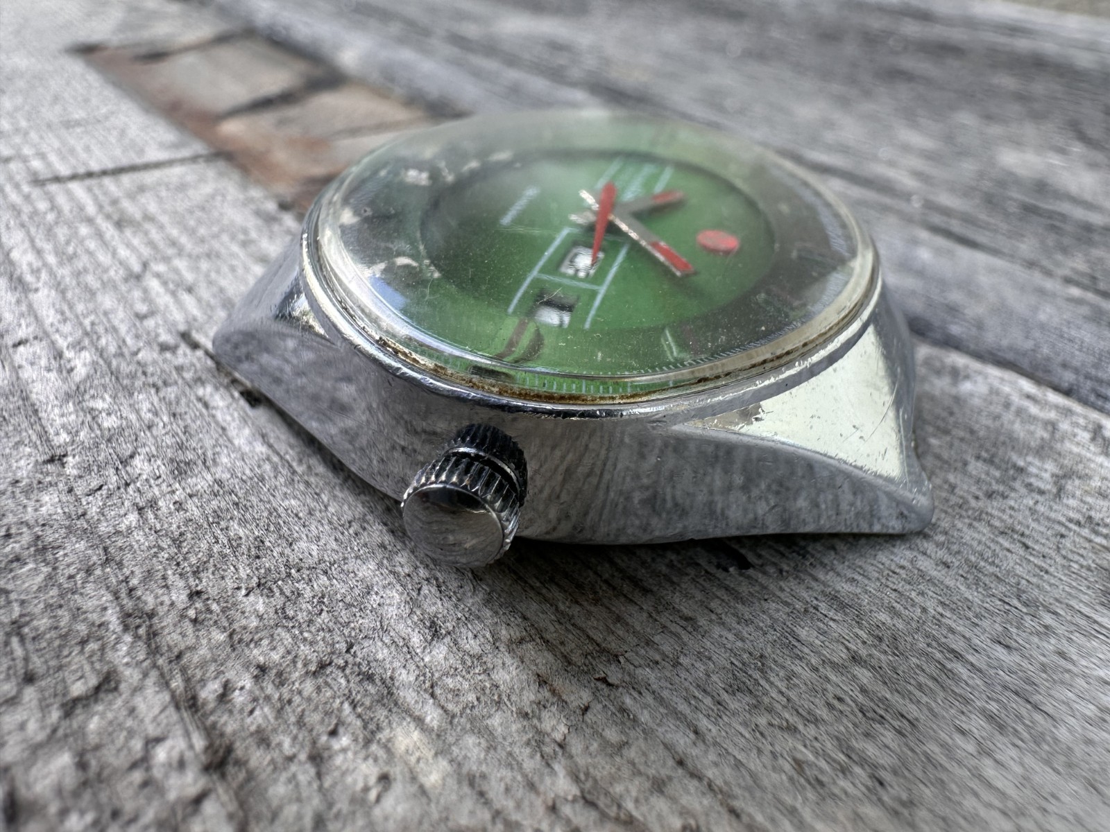 Vintage Poljot Stadium Chaika USSR 17 Jewels Mechanical Wristwatch.
