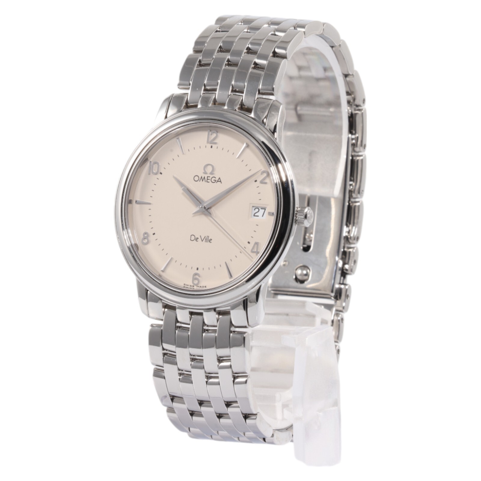 Omega DeVille 34mm Silver Dial Stainless Steel Quartz Slim 4510.30 Box Only