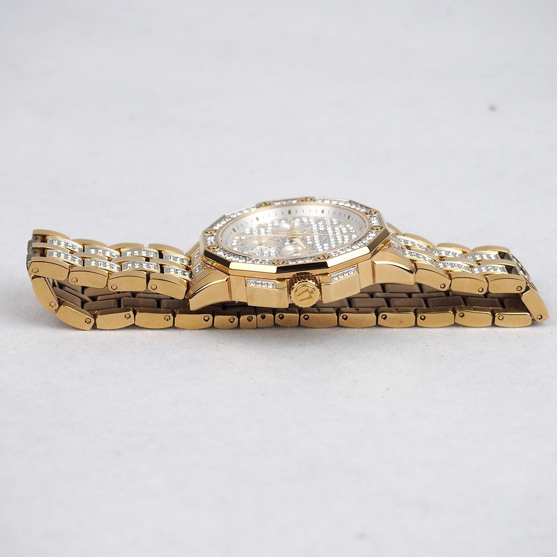 Bulova Octava Crystal 98C126 Two Tone Silver & Gold Men’s Quartz Watch 41.5 mm