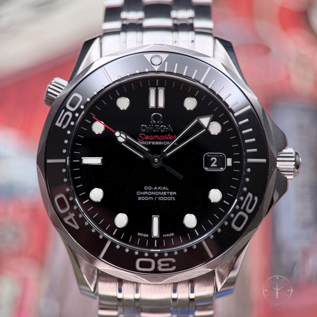 Omega Seamaster Diver 300 M 41MM Black Dial Ceramic Bezel with Box and Papers